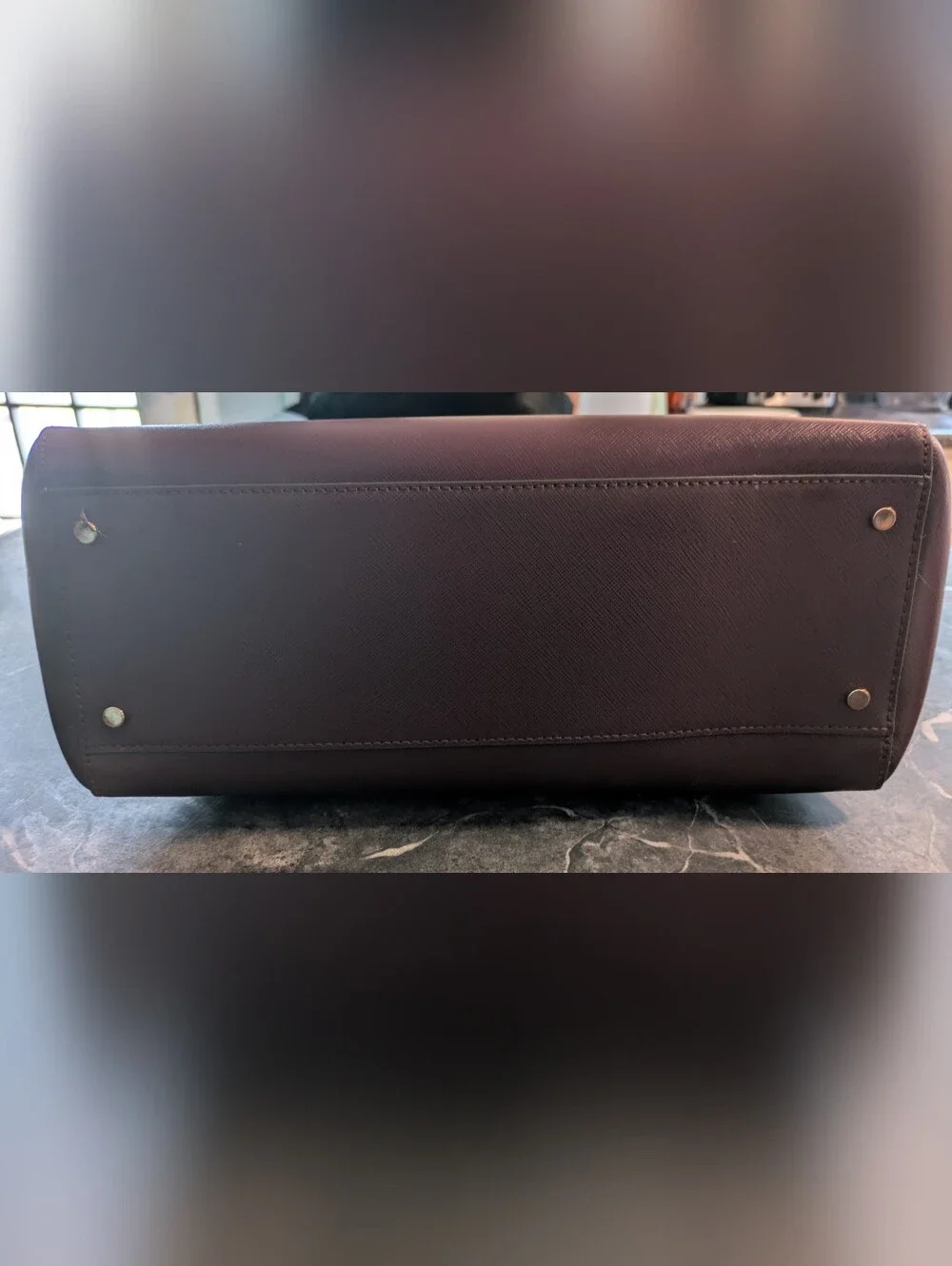 Kate Spade New York Burgundy & Light Pink Tote + Matching Wallet Set